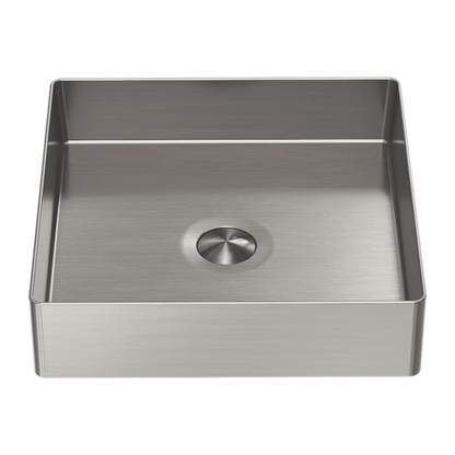 OPAL SQUARE 400MM STAINLESS STEEL BASIN BRUSHED NICKEL