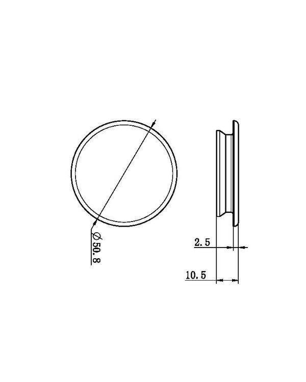 MECCA CARE 32MM GRAB RAIL CAP BRUSHED GOLD