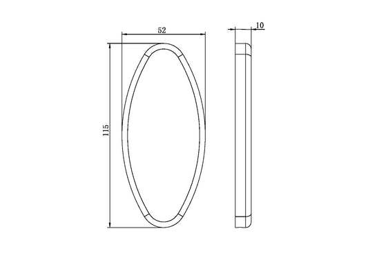 BACKREST REMOVEABLE WALL COVER PLATE CHROME