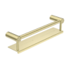 MECCA CARE 25MM GRAB RAIL WITH SHELF 300MM BRUSHED GOLD