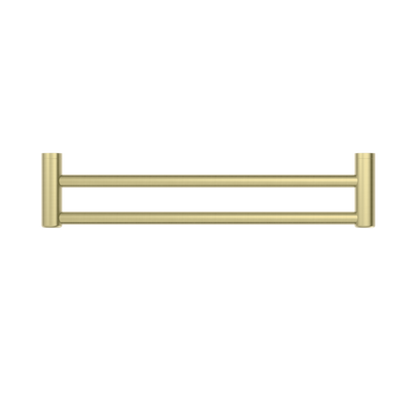 MECCA CARE 25MM DOUBLE TOWEL GRAB RAIL 600MM BRUSHED GOLD