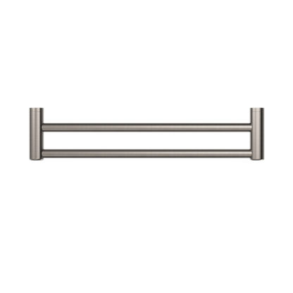 MECCA CARE 25MM DOUBLE TOWEL GRAB RAIL 600MM BRUSHED NICKEL