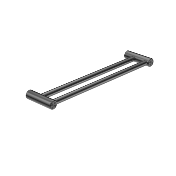 MECCA CARE 25MM DOUBLE TOWEL GRAB RAIL 900MM GUN METAL
