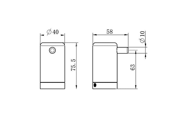 MECCA CARE 25MM WALL HOOK GUN METAL