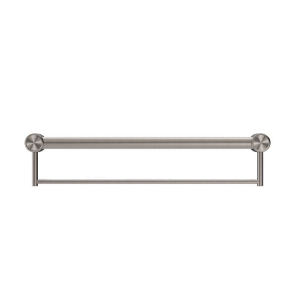 MECCA CARE 32MM GRAB RAIL WITH TOWEL HOLDER 600MM BRUSHED BRONZE