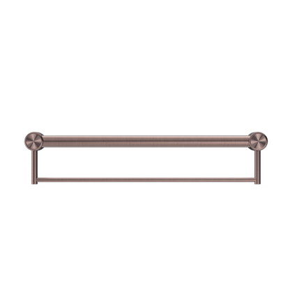 MECCA CARE 32MM GRAB RAIL WITH TOWEL HOLDER 300MM BRUSHED BRONZE