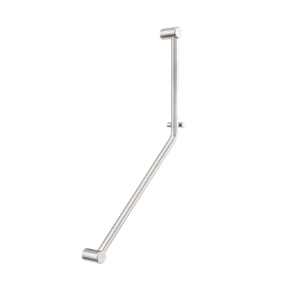 MECCA CARE 32MM AMBULANT 45 DEGREE BENT TUBE GRAB RAIL 450X650MM BRUSHED NICKEL