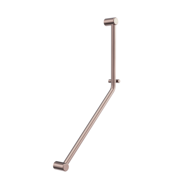 MECCA CARE 32MM AMBULANT 45 DEGREE BENT TUBE GRAB RAIL 450X650MM BRUSHED BRONZE