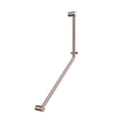 MECCA CARE 32MM AMBULANT 45 DEGREE BENT TUBE GRAB RAIL 450X650MM BRUSHED BRONZE