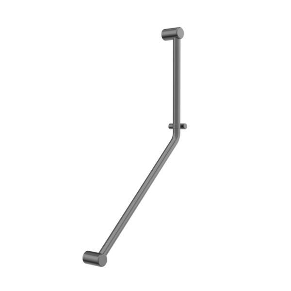 MECCA CARE 32MM AMBULANT 45 DEGREE BENT TUBE GRAB RAIL 450X650MM GUN METAL