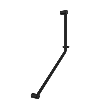 MECCA CARE 32MM AMBULANT 45 DEGREE BENT TUBE GRAB RAIL 450X650MM MATTE BLACK