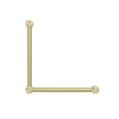 MECCA CARE 32MM AMBULANT TOILET GRAB RAIL 90 DEGREE 450x450MM BRUSHED GOLD