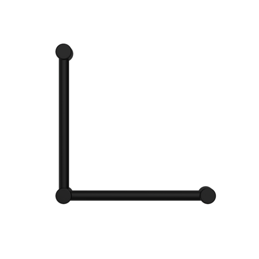 MECCA CARE 32MM AMBULANT TOILET GRAB RAIL 90 DEGREE 450x450MM MATTE BLACK