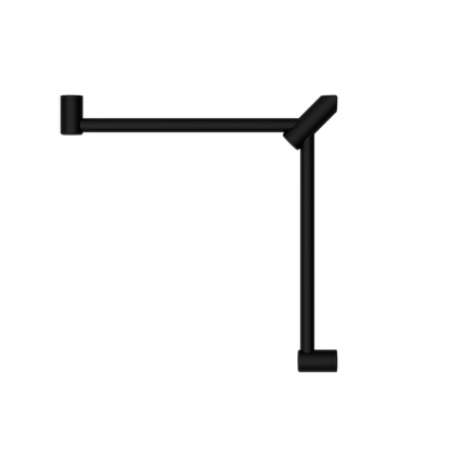 MECCA CARE 32MM WRAP AROUND CORNER GRAB RAIL 600X600MM MATTE BLACK