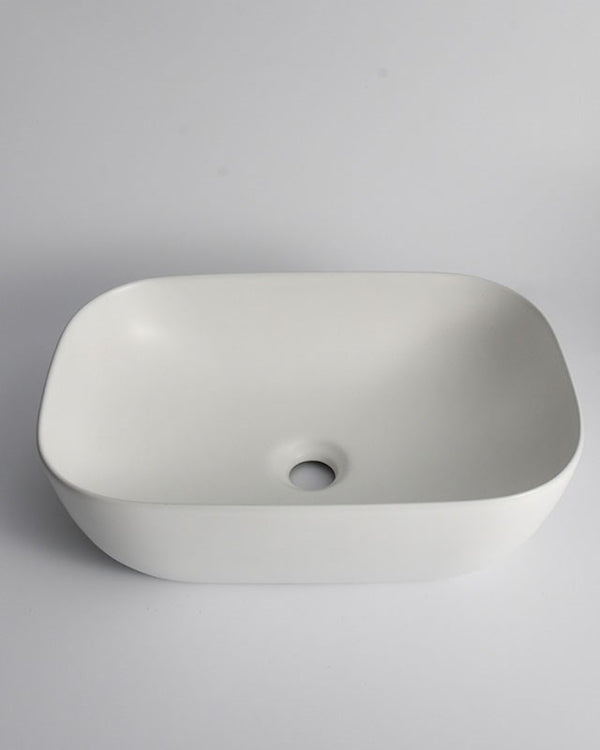 465x320x135mm Matte White Above Counter Basin