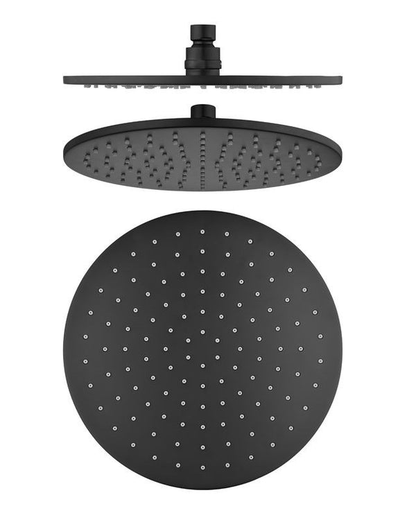 250mm Black Shower Head