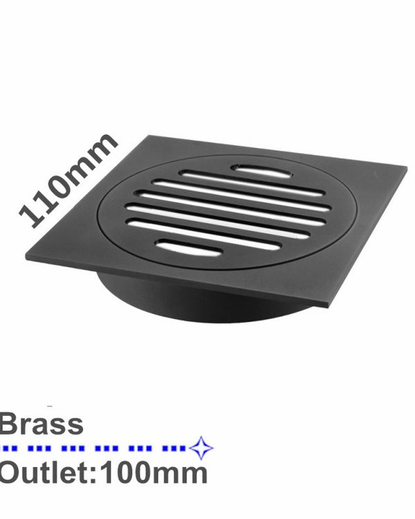 110x110mm Black Floor Drain