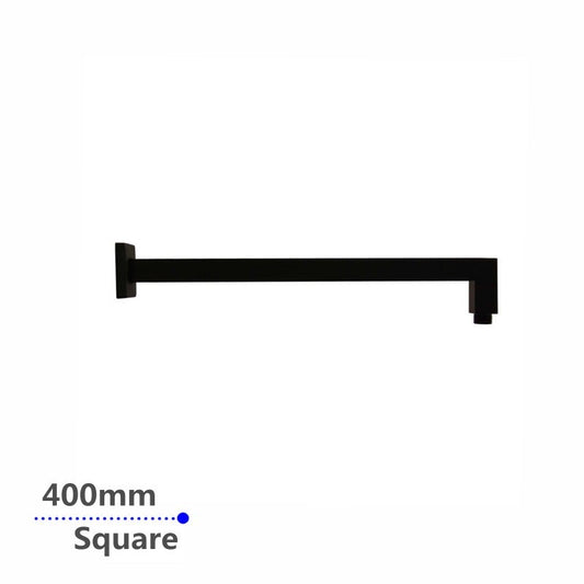 400mm Black Wall Shower Arm