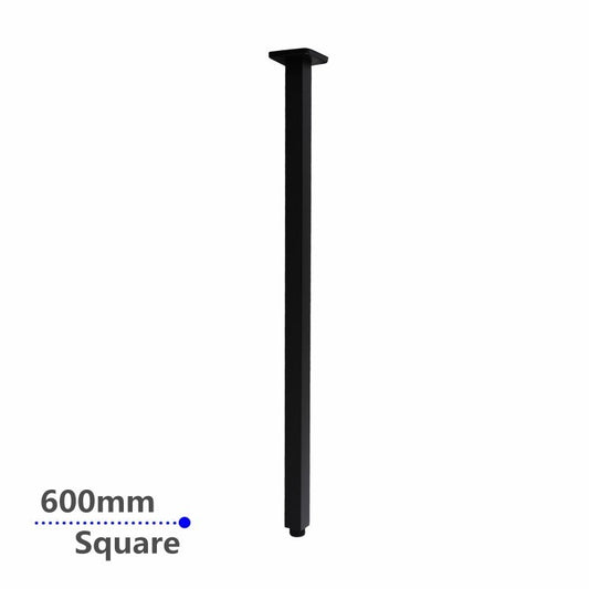 600mm Black Ceiling Shower Arm