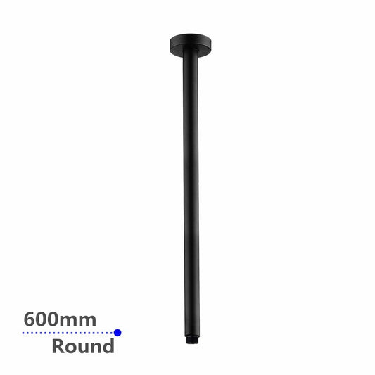 600mm Black Ceiling Shower Arm