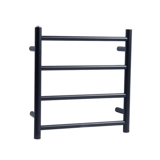 Black Heated Towel Rack 4 Bars