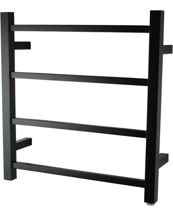 Black Heated Towel Rack 4 Bars