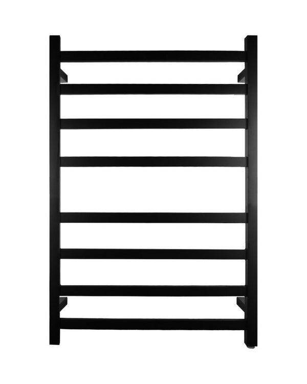 Black Heated Towel Rack 8 Bars