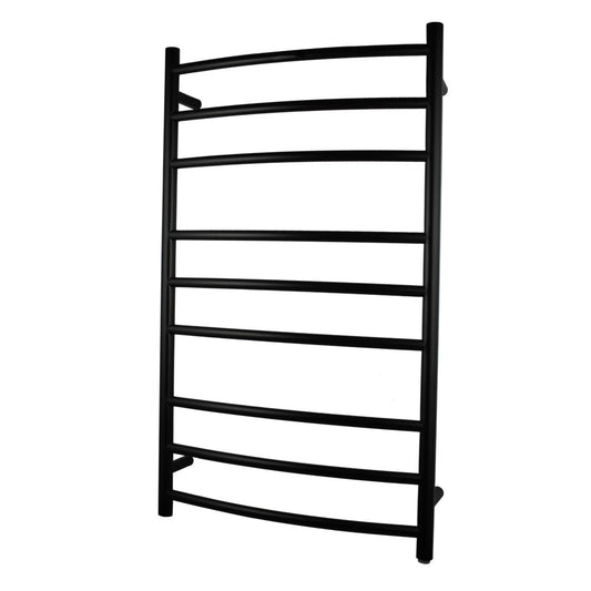 Black Heated Towel Rack 9 Bars