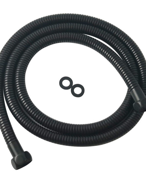 1500mm Black Stainless Steel Water Inlet/Outlet Shower Hose