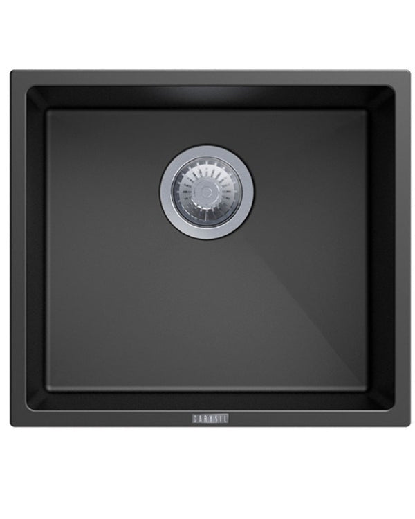 457x406mm Black Carysil Granite Single Bowl Kitchen Sink