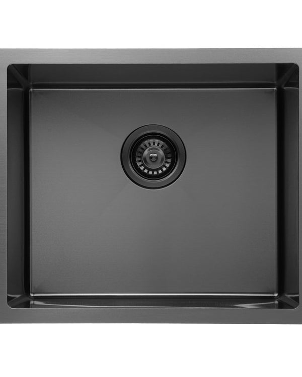 510x440x230mm Gun Metal Grey Stainless Steel Single Bowl Kitchen Sink