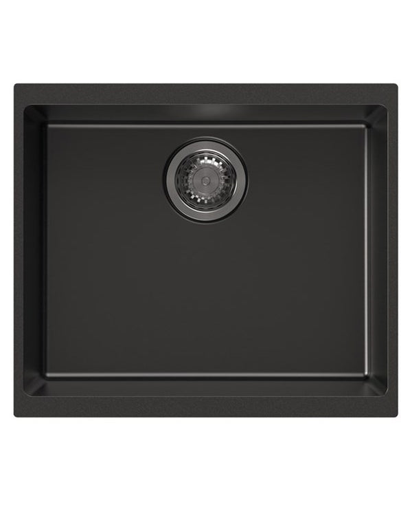 530x460x220mm Black Carysil Granite Single Bowl Kitchen Sink