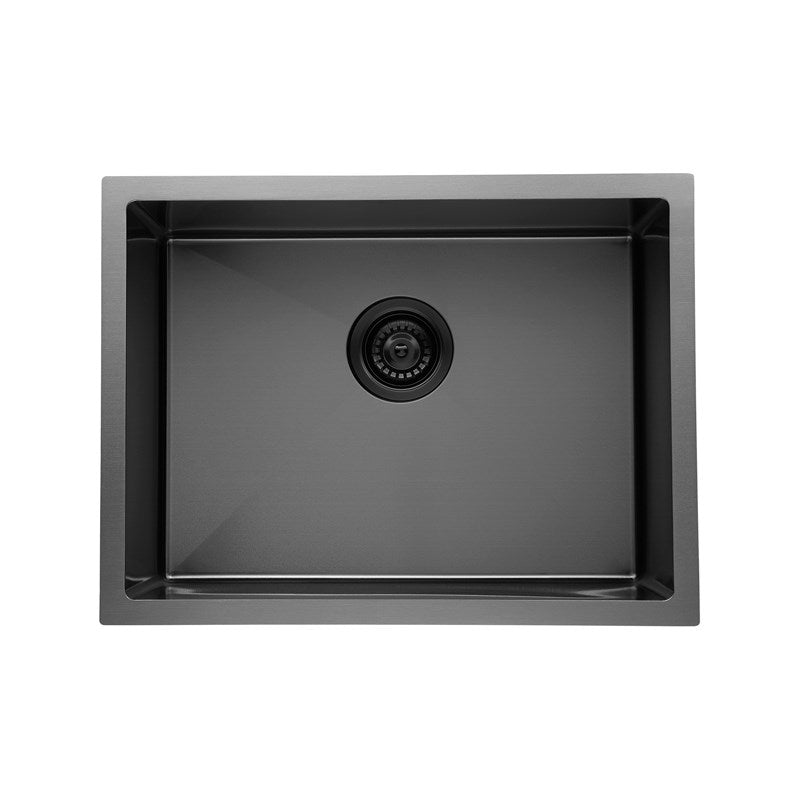 580x440x230mm Gun Metal Grey Stainless Steel Single Bowl Kitchen Sink