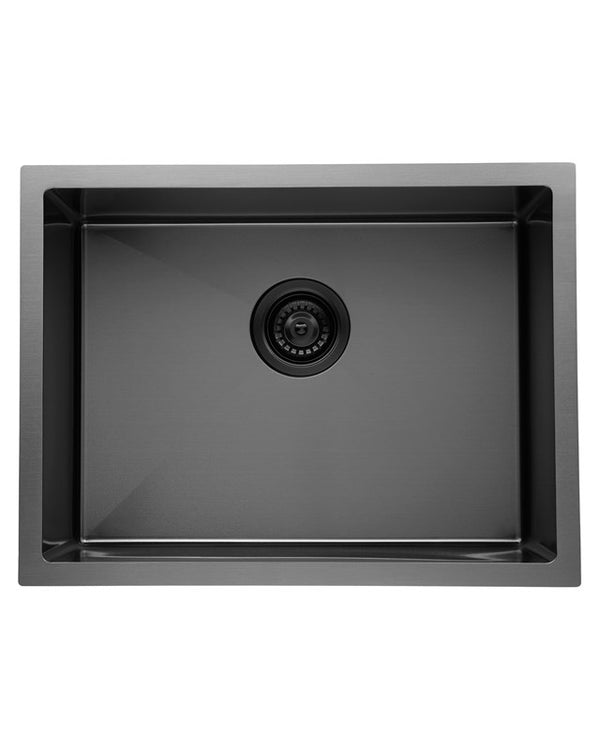 580x440x230mm Gun Metal Grey Stainless Steel Single Bowl Kitchen Sink