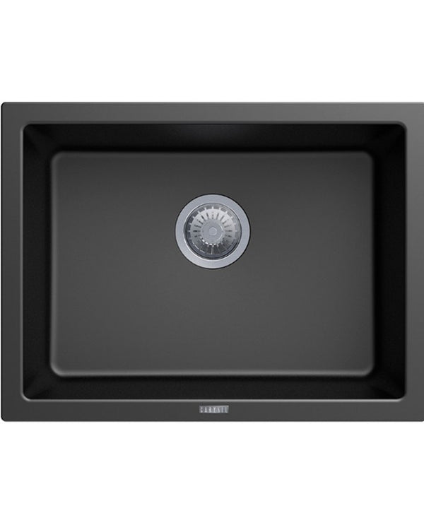 610x457mm Black Carysil Granite Single Bowl Kitchen Sink