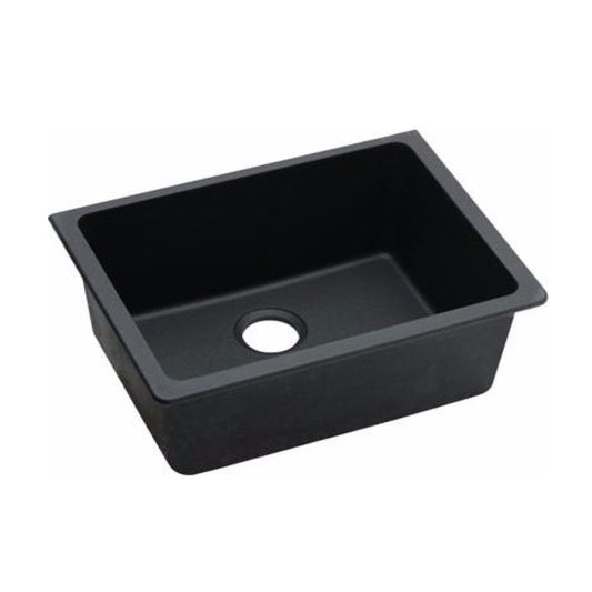 635x469x241mm Black Granite Single Bowl Undermount Kitchen Sink