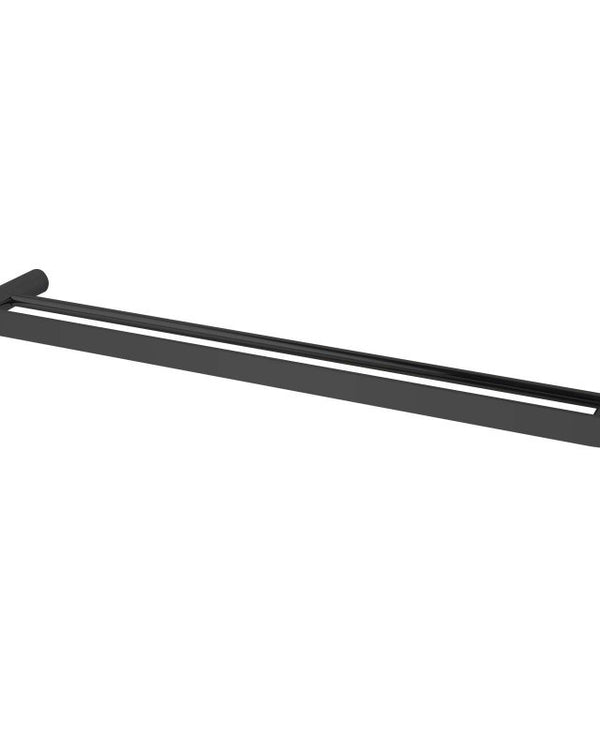 RUSHY - 600mm Black Double Towel Rail
