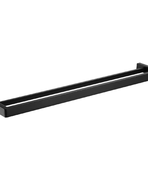 IVANO - 800mm Black Double Towel Rail
