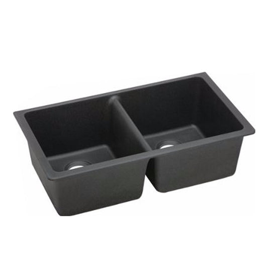 838x476x241mm Black Granite Double Bowl Undermount Kitchen Sink