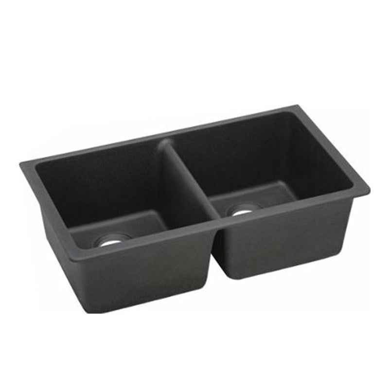 838x476x241mm Black Granite Double Bowl Undermount Kitchen Sink