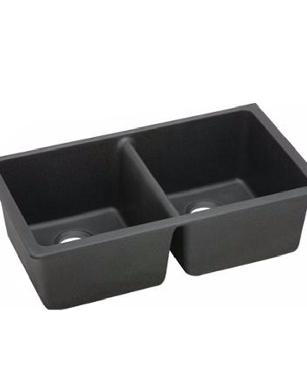 838x476x241mm Black Granite Double Bowl Undermount Kitchen Sink