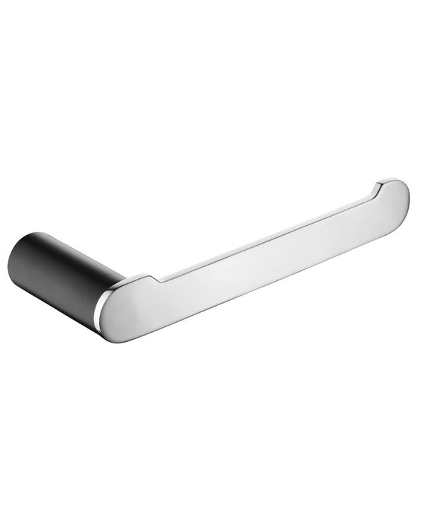 RUSHY - Black & Chrome Toilet Paper Holder