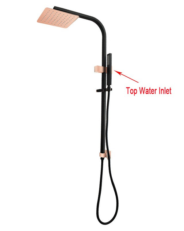 8" Black & Rose Gold Shower Station