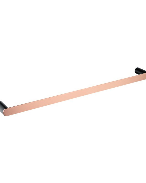 600mm Black & Rose Gold Single Towel Rail