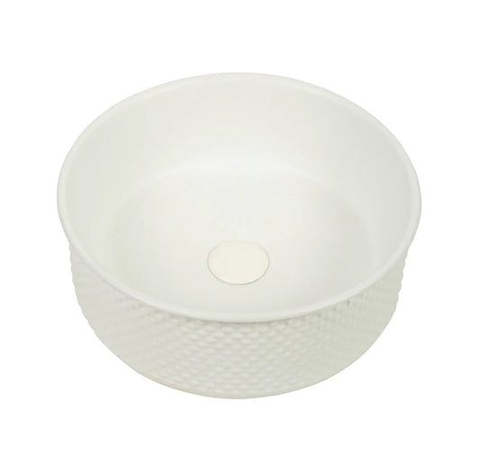385*385*140mm Polar Subtly Textured Exterior with Matte White Interior Finish Above Counter Basin(32mm Nonverflow)_x000D_
