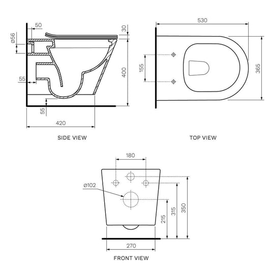 L'Hotel Wall Hung Pan (including Soft Close Seat)