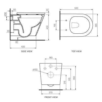 Linfa Wall Hung Pan (including Soft Close Seat)