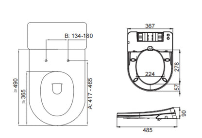Procida Non-electric Toilet Bidet Seat LK-PR03BD-L