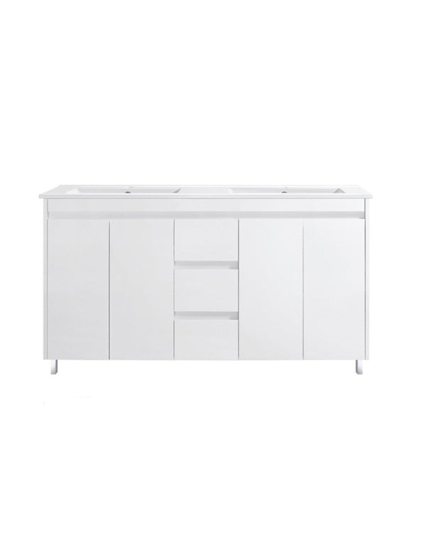 1500mm DOUBLE PVC VANITY - CENTRE DRAWER