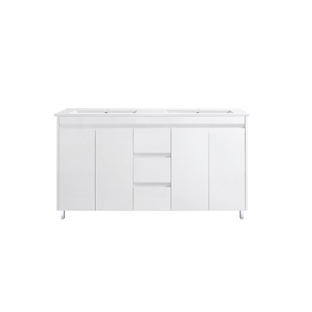 1500mm DOUBLE PVC VANITY - CENTRE DRAWER
